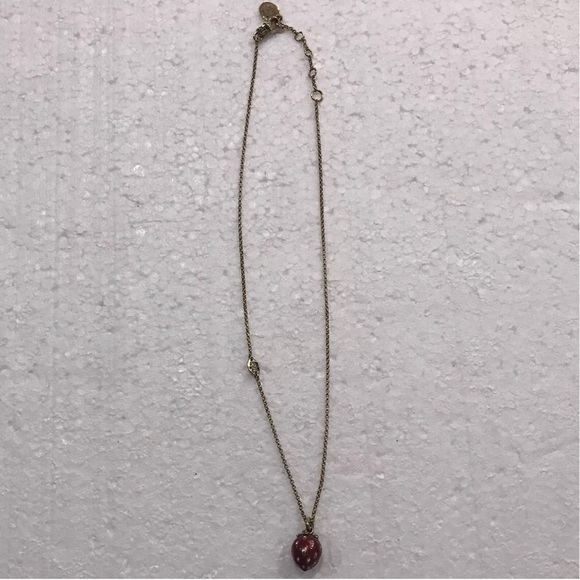 Juicy Couture Enamel & Rhinestone Strawberry Pendant Necklace - Picture 2 of 6